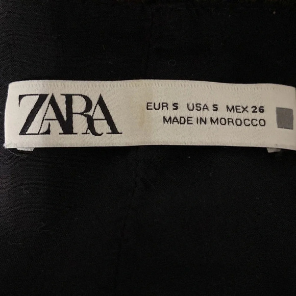 Zara Olive Green Cheetah Print Babydoll Mini Dress Size S - Picture 9 of 9